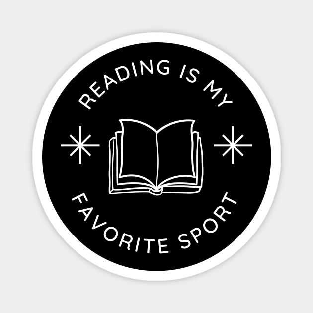 Reading Is My Favorite Sport Magnet by Lasso Print